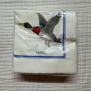 Vintage Mallard Duck 30 Cocktail Napkins By Pam Marker Made In The USA